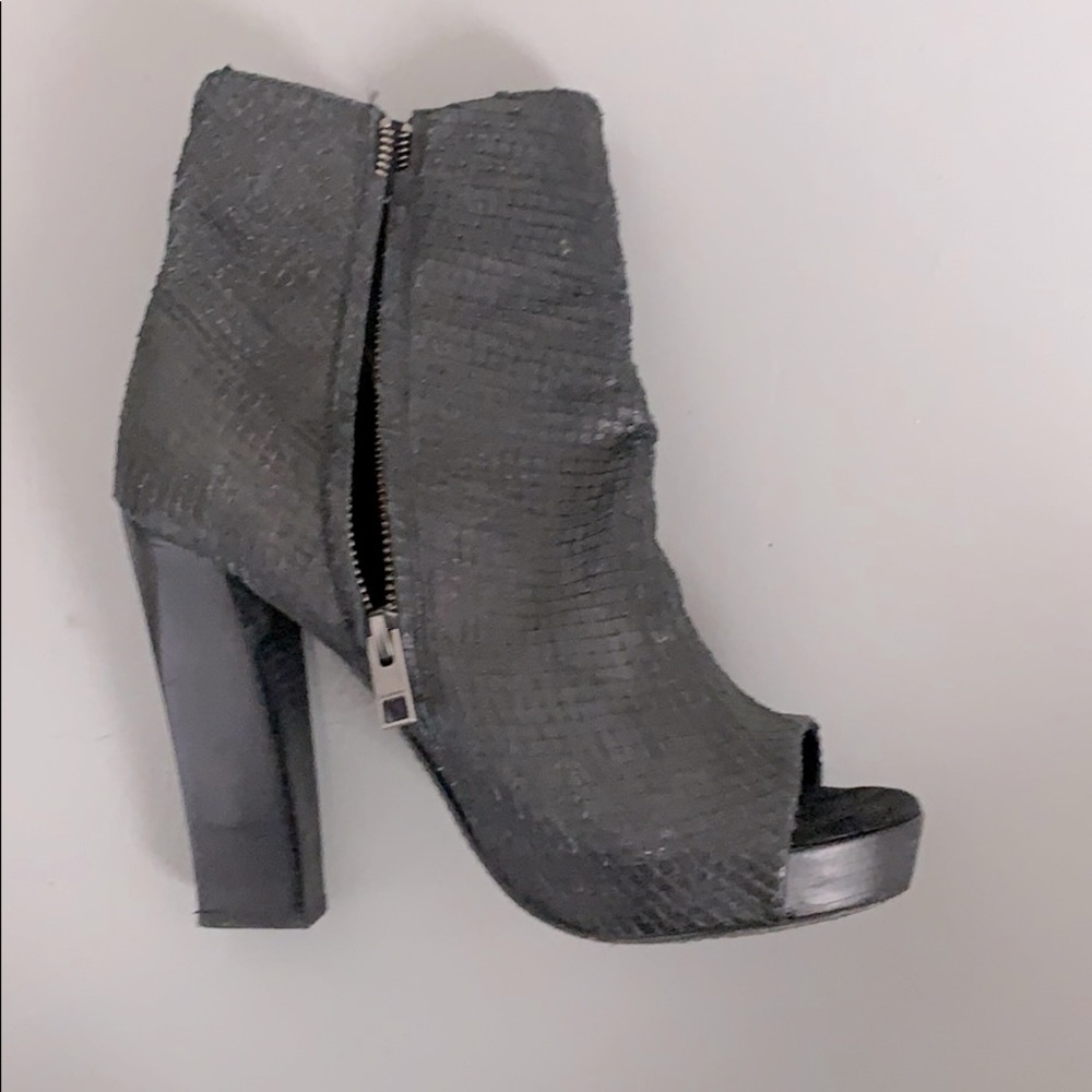 All Saints open toe snakeskin heels size 39